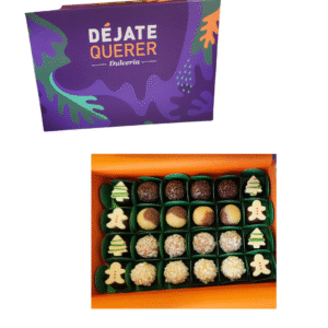 Caja navideña brigadeiro y chocolate 24 unds