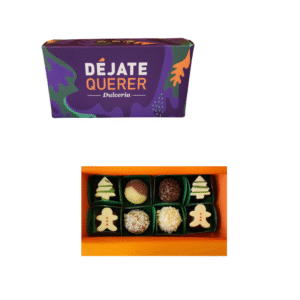 Caja navideña brigadeiro y chocolate 8 unds