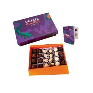 Caja navideña brigadeiro y chocolate 24 unds