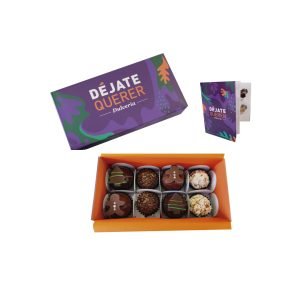 Caja navideña brigadeiro y chocolate 8 unds