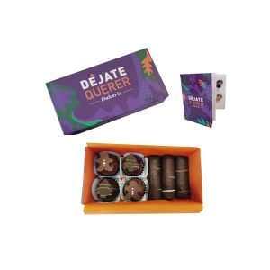 Caja navideña mini cuchufli y chocolate 7 unds