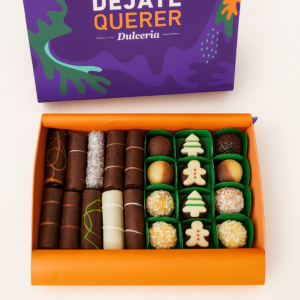Caja navideña mini cuchufli gourmet con brigadeiro y chocolate