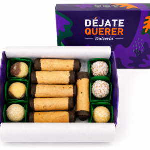 Caja mediana mini barquillo y brigadeiros