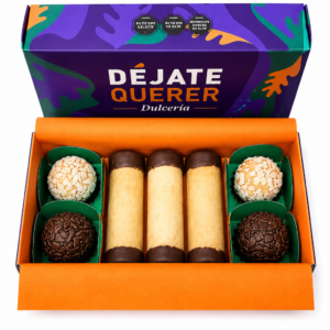 Caja chica mini barquillo con brigadeiros express